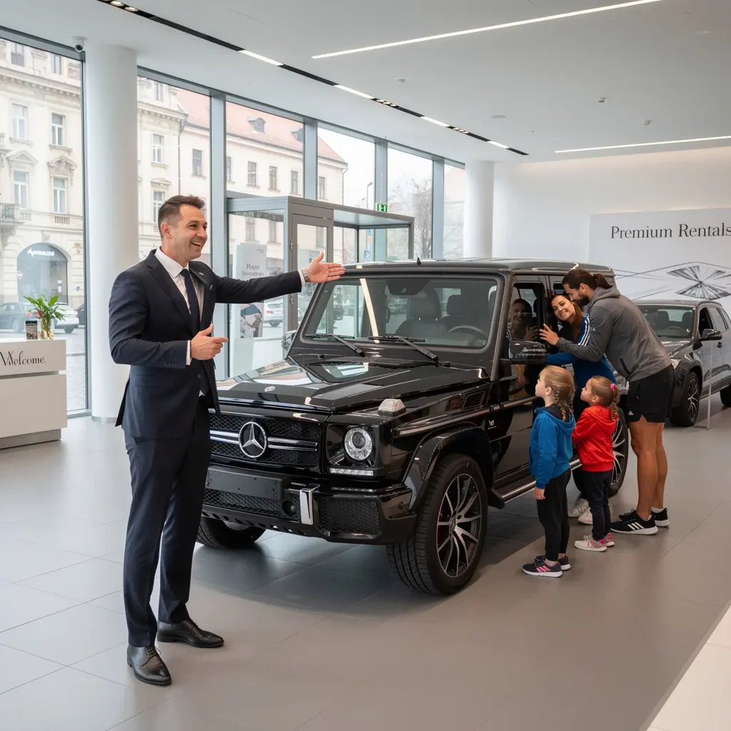 Luxusní sportovní auto zaparkované na malebné české silnici.